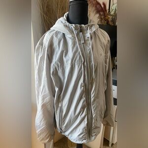Calvin Klein Silver Hooded Light Rain Utility Jacket